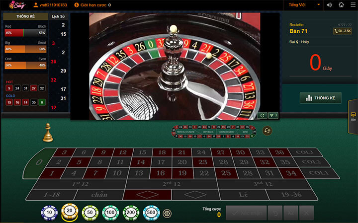 đăng nhập chọn trò chơi roulette (nguồn internet)